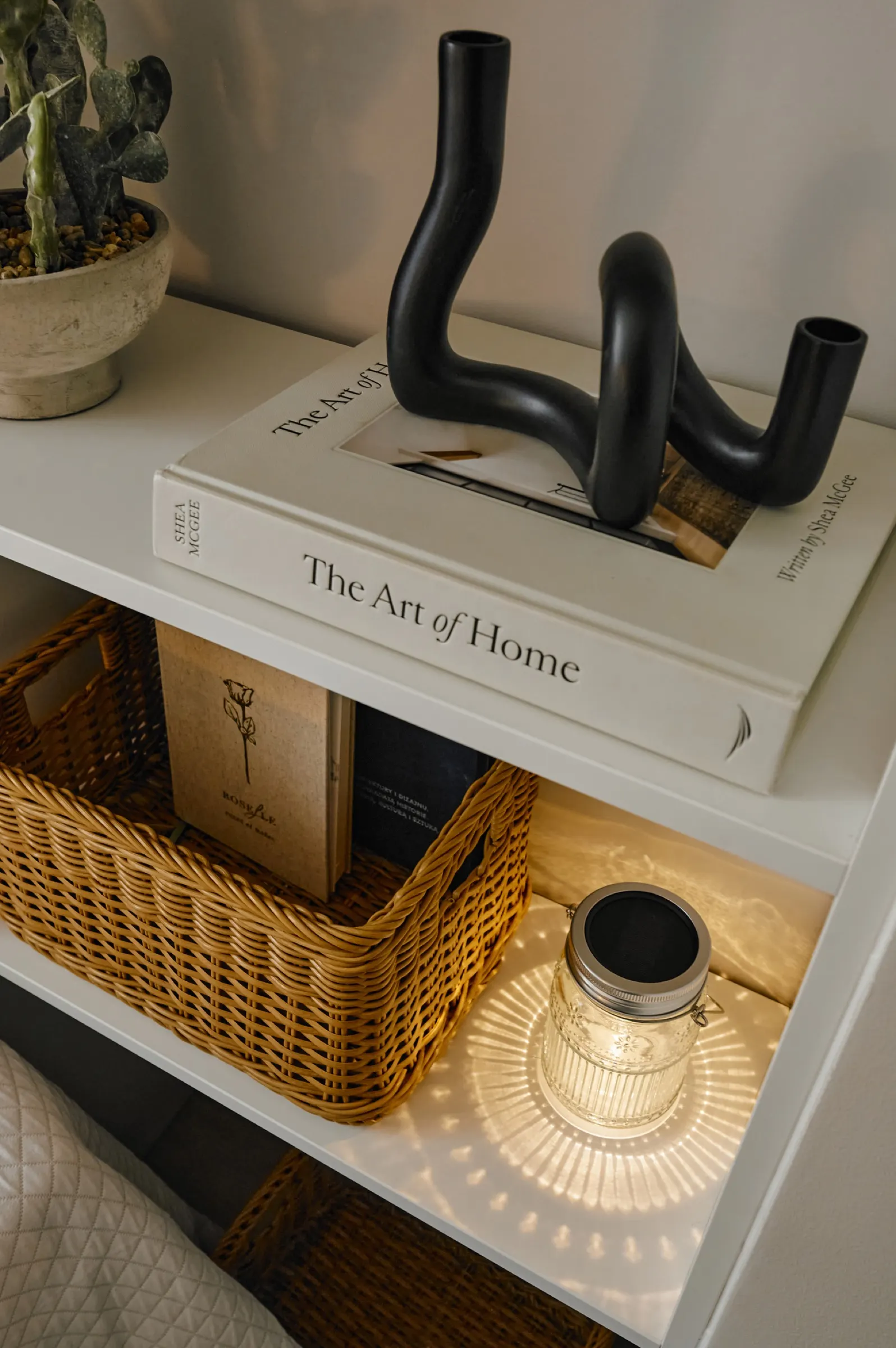 Detail of a decorated shelf